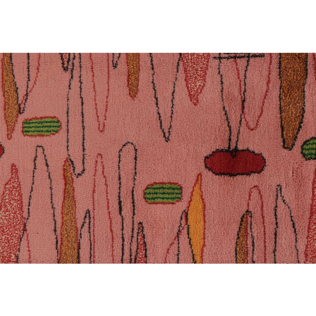 Traditional Vintage Turkish Rug in Pink With Colorful Geometric Patterns, From Rug & Kilim For Sale - Image 3 of 8