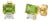 Classic Two-Stone Peridot Baguette Drop Studs - A Pair For Sale