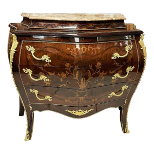 Frenc Louis XVI Style Marble Topped Commode