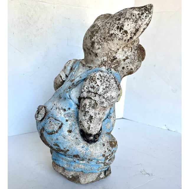 Vintage Painted Concrete Pig in Overalls For Sale - Image 10 of 16