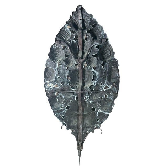 19th Century Italian Pair of Antique Brass Altar Palmettes For Sale In West Palm - Image 6 of 15