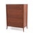 T.H. Robsjohn Gibbings Widdicomb Walnut Five Drawer Chest Klismos Leg Book Matched For Sale In Philadelphia - Image 6 of 13