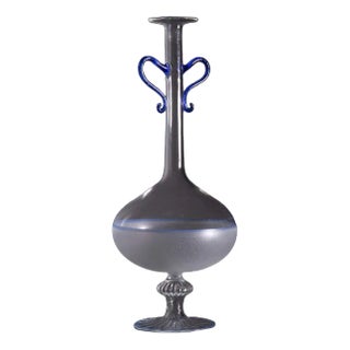 Vintage Italian Murano Blown Glass Vase For Sale