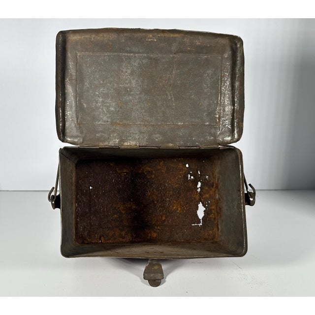 Antique Plow Boy Chewing Smoking Tobacco Lunch Pail Tin For Sale - Image 9 of 10