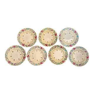 Minton English Fine Bone China Plates - Set of 7 For Sale