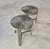 Dark Gray Round Pair of Hand-Welded Steel Rod Brutalist Tables, Set of Two, Tripod Legs For Sale - Image 8 of 17