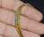 Estate Natural Turquoise Solid 18K Gold Snake Chain Bangle Bracelet For Sale - Image 9 of 12