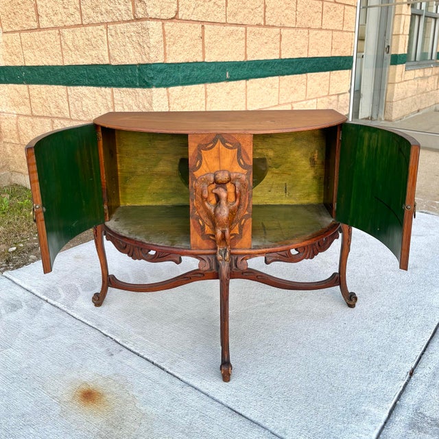 Early 20th Century Unusual Burl Cabinet With Carved Eagles For Sale - Image 4 of 9