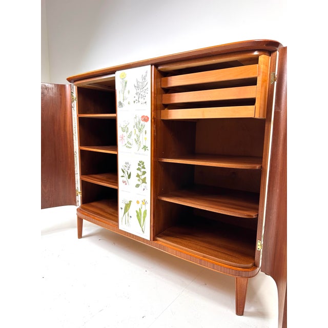 1940's Swedish Cabinet With Nordens Flora Illustrations For Sale - Image 11 of 12