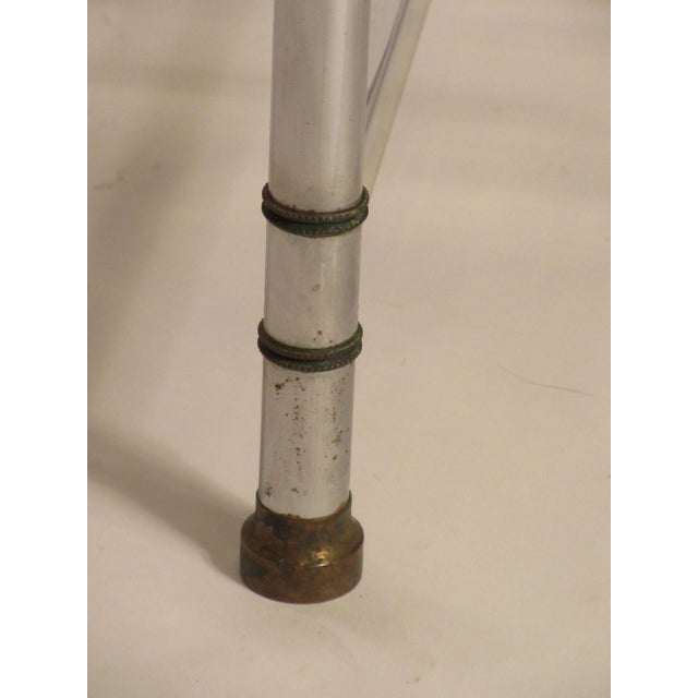 1980s Chrome and Brass Side Tables - a Pair For Sale - Image 4 of 13