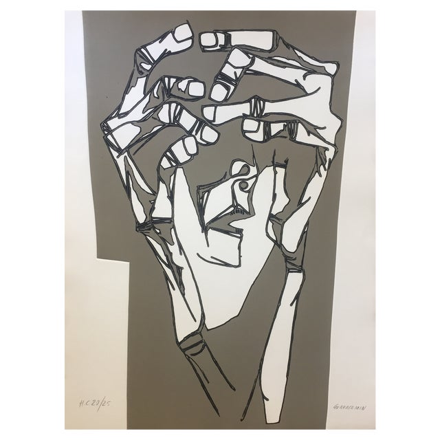 Oswaldo Guayasamin, Hands of Terror, 1973, Engraving For Sale