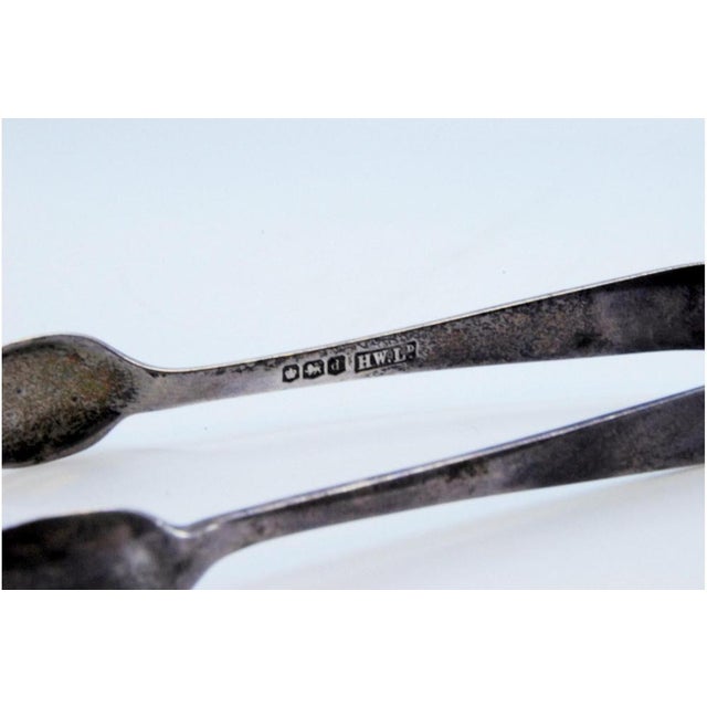 Plain Silver Sugar Tongs For Sale - Image 4 of 6