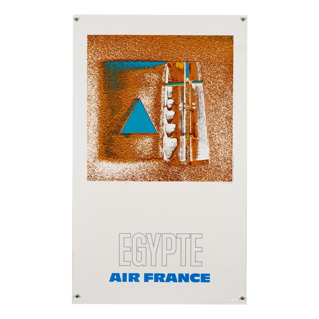 Air France Egypte Travel Poster by Raymond Pagès, 1971 For Sale