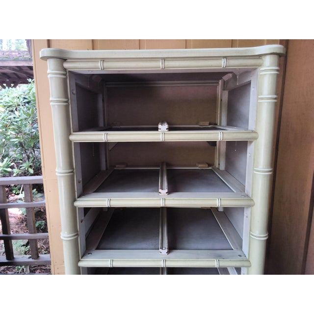 Vintage 1960s Hollywood Regency Henry Link "Bali Hai" Faux Bamboo 6-Drawer Lingerie Chest For Sale - Image 9 of 12