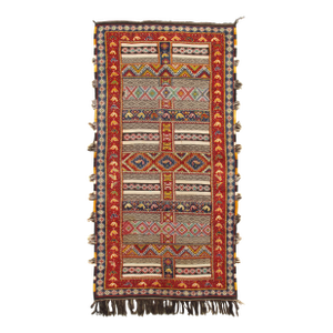 Vintage Moroccan Area Rug 4'9 X 6'3