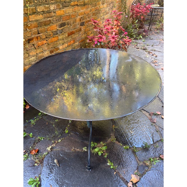 Rustic European European Rustic Boho Iron Garden Table For Sale - Image 3 of 5