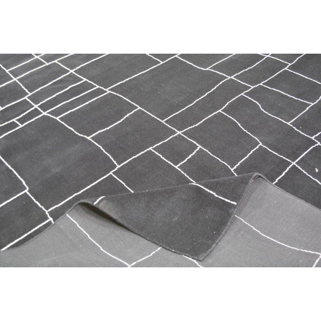 Moroccan Moroccan Beni Ourain Hand Knotted Wool Rug, 9'2''x12'2' For Sale - Image 3 of 6
