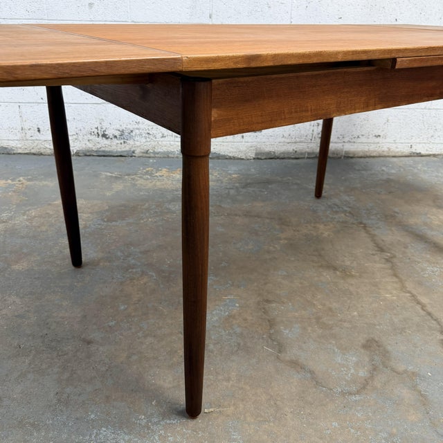 Danish Modern Teak Dining Table With Hidden Extension Leaves, Circa 1960s For Sale In New York - Image 6 of 8