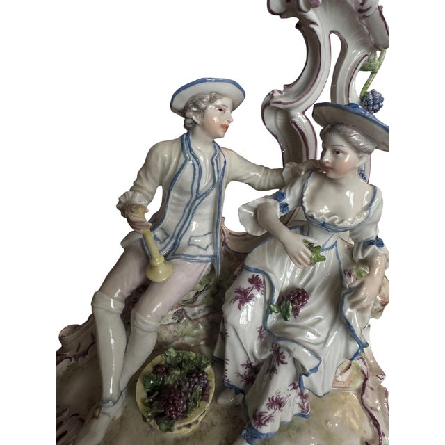 Allegory of Autumn Figurine from Ludwigsburg Porcelain Figure Group, 18th Century For Sale - Image 11 of 18