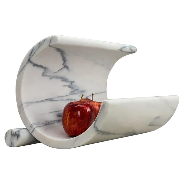 Balanced Marble Fruit Bowl by Essenzia For Sale