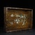 A beautifully crafted Chinese rectangular tray, likely made of Huali (rosewood). The tray features a raised gallery rim...