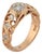 Vintage Diamond 14k Rose Gold Engagement Ring, Size 5 For Sale