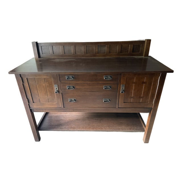 Authentic Stickley Mission Oak Sideboard / Buffet (Model 89-711) For Sale