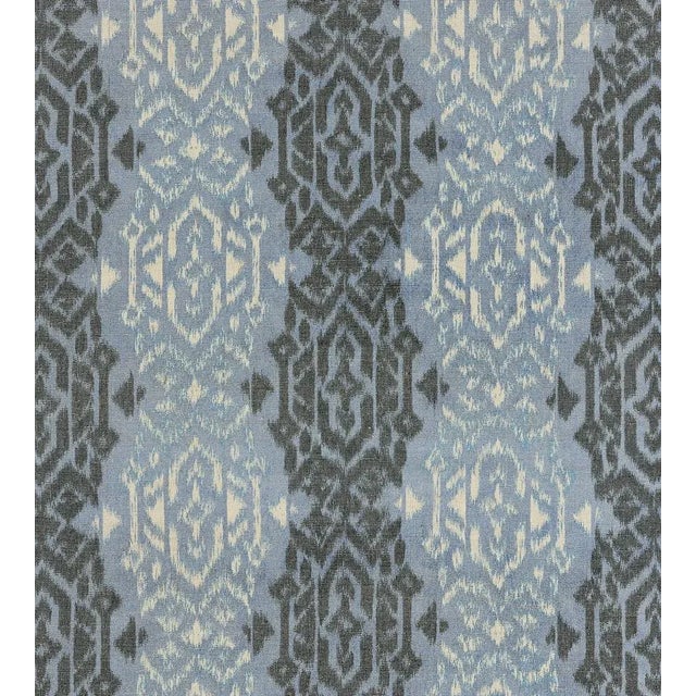 Traditional Sample - The House of Scalamandré Sumatra Ikat Weave Fabric, Indigo For Sale - Image 3 of 3