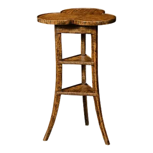 Trefoil Three-Tier Side Table - Country Walnut