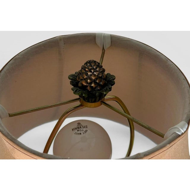Vintage Hollywood Regency Painted Composition Pineapple Lamps - A Pair For Sale - Image 14 of 15