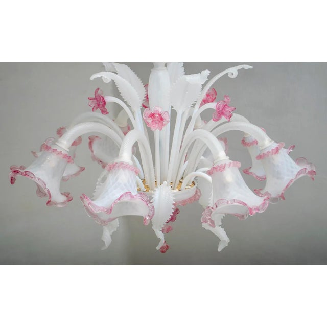 Venetian Glass Ceiling Lamp from Maestri Muranesi, 1960s For Sale - Image 4 of 15