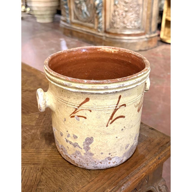 French 19th Century French Provence Glazed Terracotta Storage Pot With Lid For Sale - Image 3 of 8