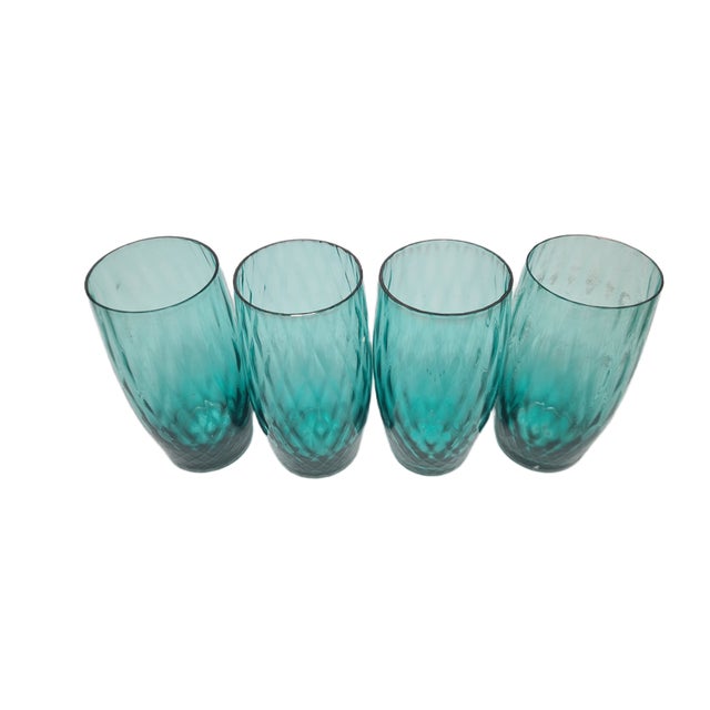 Vintage Cocktail Glasses by Sarnecki for Krosno Glassworks, Poland, 1970s, Set of 4 For Sale - Image 4 of 13