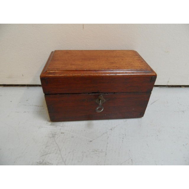 Wood Antique Mahogany Jewelry Box, 1890s For Sale - Image 7 of 9