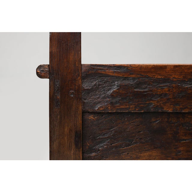 Antique French Wooden Stool with Storage For Sale - Image 11 of 13