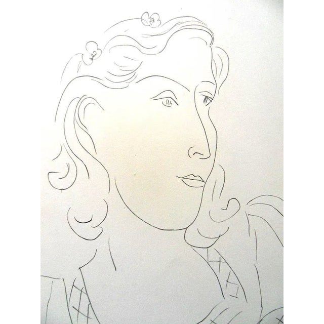 Henri Matisse (After) - Lithograph - Woman with Flowers in Her Hair 1943, in New conditions. Designed 1920 to 1949