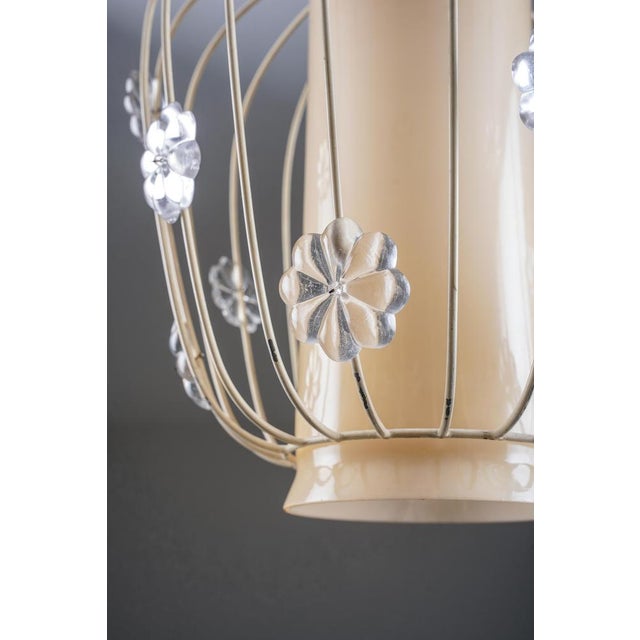 Swedish Modern Model 11510 Pendant in Glass and Metal from Böhlmarks, Sweden, 1940s For Sale - Image 6 of 14