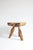 Mid-Century Modern Brutalist Carved Wooden Tripod Stool with Bark, 1950s For Sale - Image 3 of 18