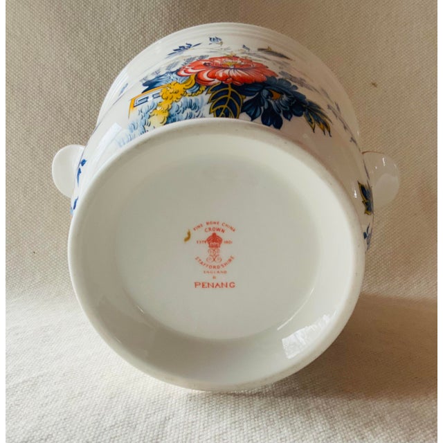Staffordshire English Bone China Cachepot — Penang Pattern Chinoiserie For Sale - Image 6 of 15