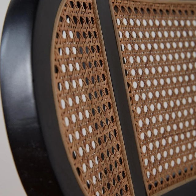 2020s Stockholm Wood & Cane Side Chair in Black For Sale - Image 5 of 7