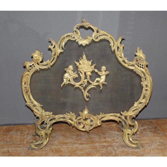 Louis XV Bronze Fireplace Screen, 1800s For Sale - Image 5 of 11