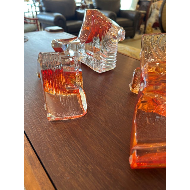Blown Glass Collection of Art Sculptures by Mikula -Set of 3 For Sale - Image 4 of 10