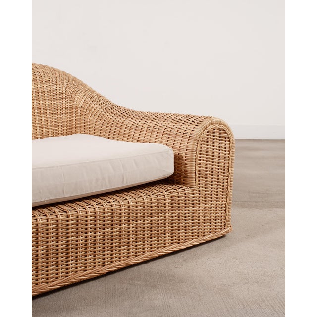 Pair of Michael Taylor Jennifer All-Weather Wicker Lounge Chairs For Sale - Image 16 of 17