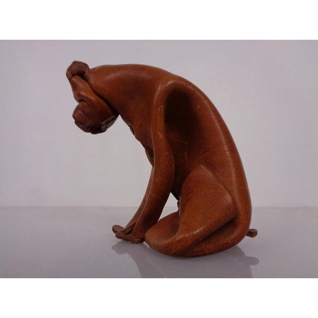 Handmade Leather Boxer Dog from Deru Wiesbaden, Germany, 1960s For Sale - Image 9 of 18