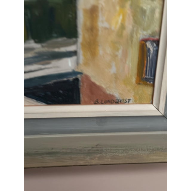Mid-Century Modern Bertil Lundqvist, Landscape, 1950s, Oil Painting on Panel, Framed For Sale - Image 3 of 18