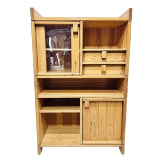 1970s Swedish Modular Pine Cabinet For Sale