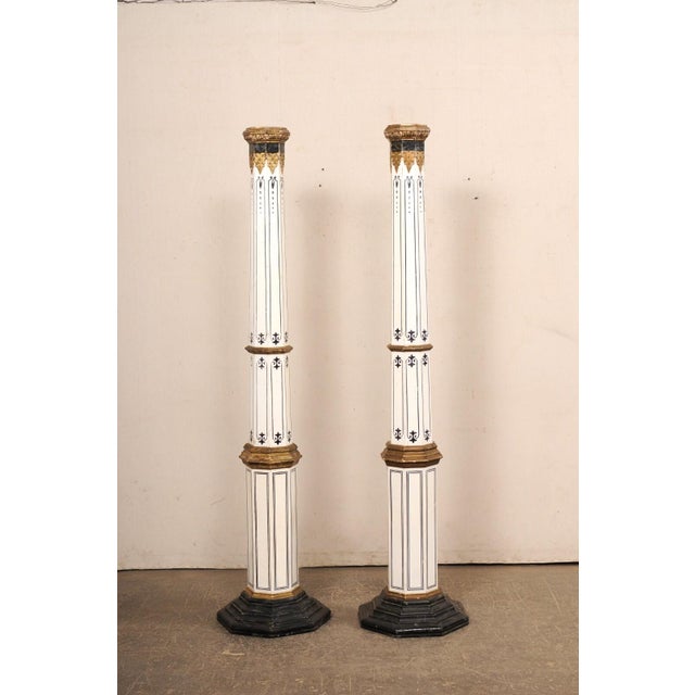Spanish Tall Pair of Early 20th Century Columns For Sale - Image 9 of 9
