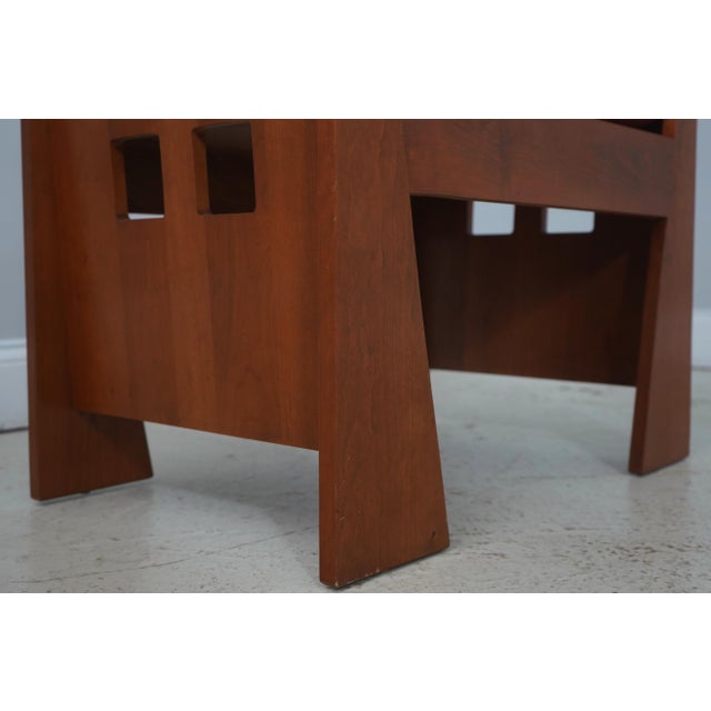 Brown Stickley Cherry Mission Limbert Bench For Sale - Image 8 of 14
