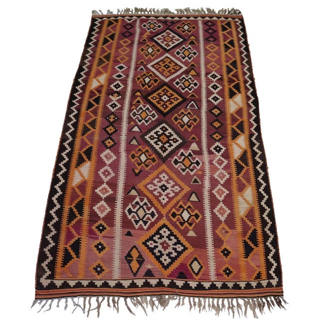 Antique Caucasian Kilim Rug, 1920s For Sale - Image 17 of 18