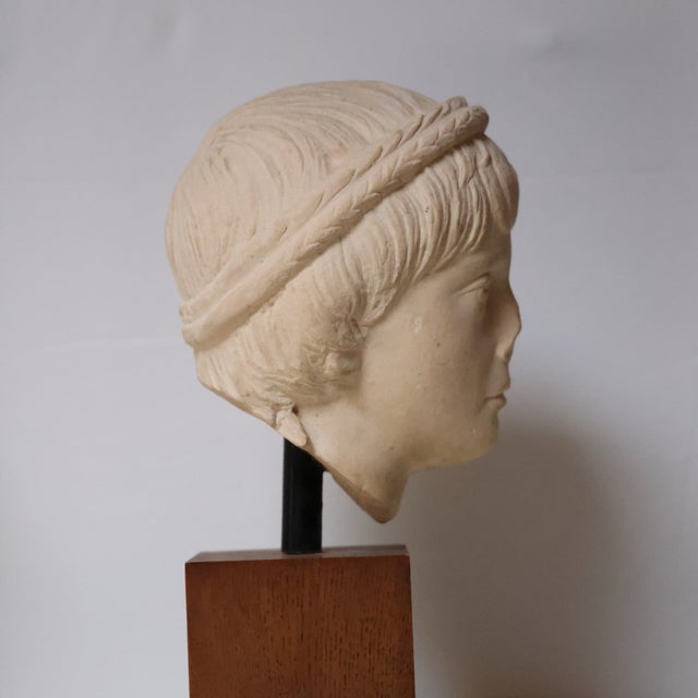 20th Century French Marble Sculpture (Child Portrait Bust) For Sale - Image 4 of 5